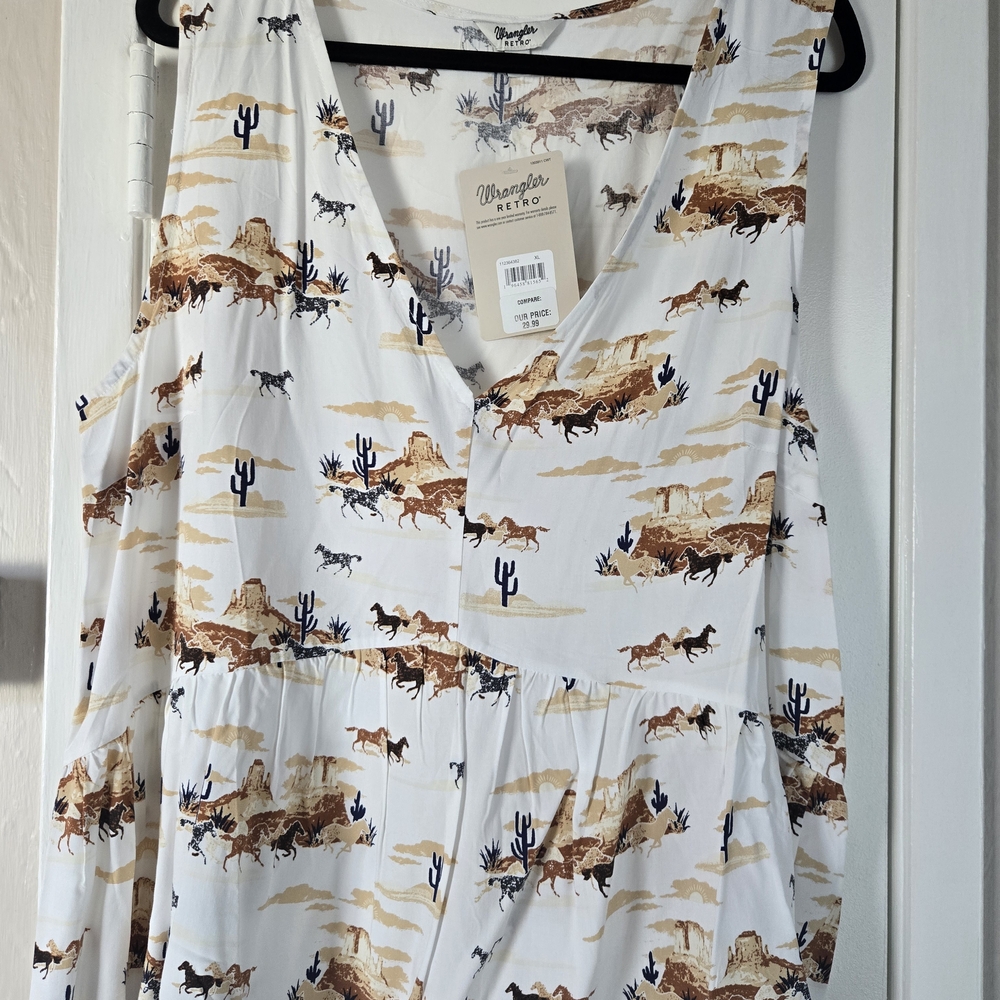 Wrangler Retro Western Print Top